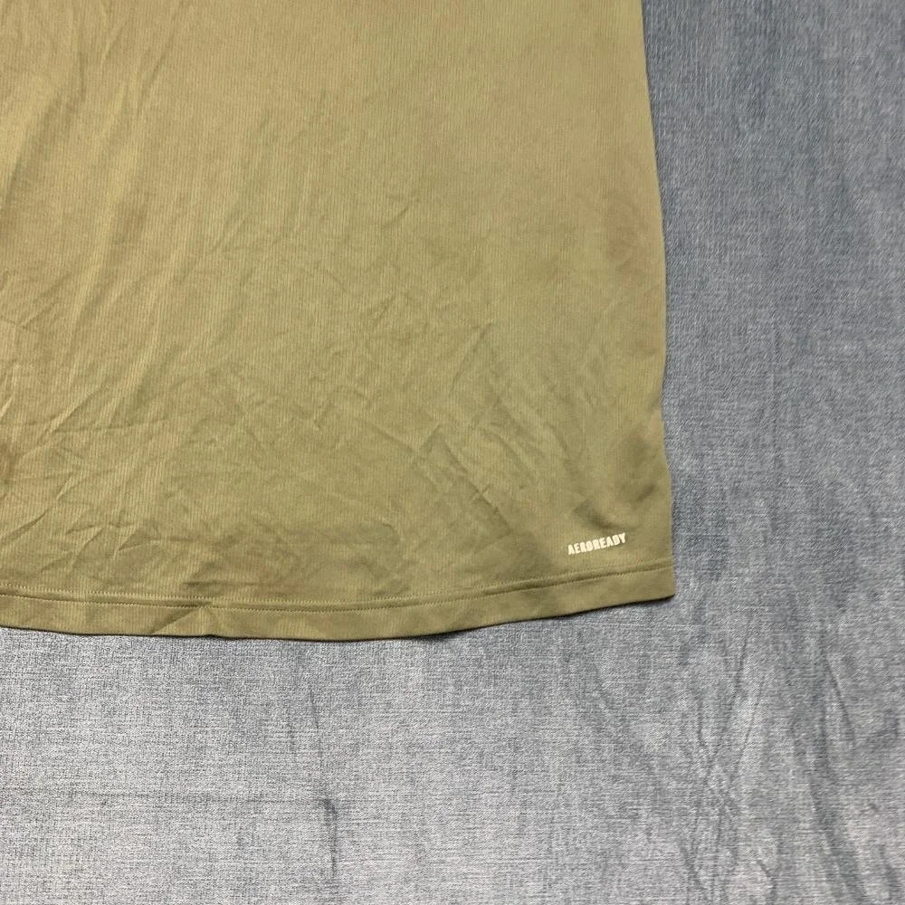 Adidas Acronym T-Shirt Mens Large Olive Green 3 Stripes Logo Casual Outdoor Tee